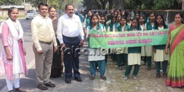 ಭದ್ರಾವತಿ: ಏಕತಾ ಓಟ ಮತ್ತು ಜಾಥಾ ಕಾರ್ಯಕ್ರಮಕ್ಕೆ ಬಿಇಒ ನಾಗೇಂದ್ರಪ್ಪ ಚಾಲನೆ