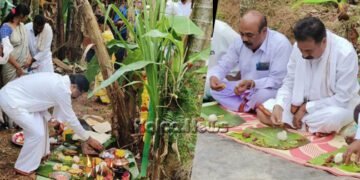 ಭೂಮಿ ಹುಣ್ಣಿಮೆ ಮೂಲಕ ಭೂತಾಯಿಗೆ ನಮಿಸಿದ ಶಾಸಕ ಹಾಲಪ್ಪ ಕುಟುಂಬಸ್ಥರು