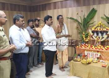 ಶಿವಮೊಗ್ಗ: ಸಂಸದರ ಕಚೇರಿಯಲ್ಲಿ ಆಯುಧ ಪೂಜೆ ಸಂಪನ್ನ