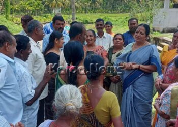 ಭದ್ರಾವತಿ: ಹೊಸ ಸಿದ್ದಾಪುರ ಗ್ರಾಮಕ್ಕೆ ಕಾಡಾ ಅಧ್ಯಕ್ಷೆ ಪವಿತ್ರಾ ರಾಮಯ್ಯ ಭೇಟಿ