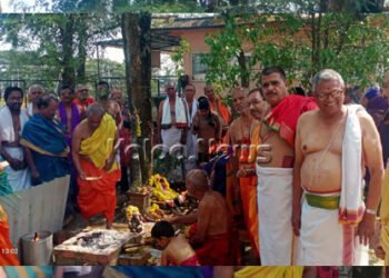ಭದ್ರಾವತಿ: ಸಿದ್ದಾರೂಢದ ರಾಘವೇಂದ್ರ ಸ್ವಾಮಿ ಮಠದಲ್ಲಿ ಧಾತ್ರಿ ಹೋಮ ಸಂಪನ್ನ