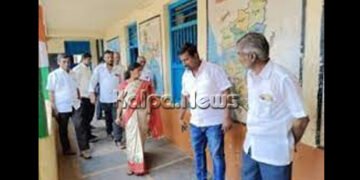 ಶಾಲಾ ಆವರಣದಲ್ಲಿನ ಅಸಮರ್ಪಕ ವ್ಯವಸ್ಥೆ ಜಯಶ್ರೀ ಶಿಂತ್ರಿ ಅಸಮಾಧಾನ