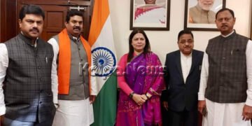 ಸಂಸದರ ಕ್ರೀಡಾ ಉತ್ಸವ ಹಿನ್ನೆಲೆ ಕೇಂದ್ರ ಸಚಿವರೊಂದಿಗೆ ಶಿವಮೊಗ್ಗ ಎಂಪಿ ರಾಘವೇಂದ್ರ ಸಭೆ