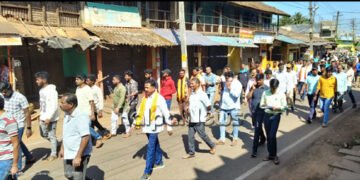 ಭಜರಂಗದಳದ ಕಾರ್ಯಕರ್ತನ ಮೇಲೆ ದಾಳಿ ಹಿನ್ನೆಲೆ ಪ್ರತಿಭಟನಾ ಮೆರವಣಿಗೆ: ಶಾಸಕ ಹಾಲಪ್ಪ ಭಾಗಿ