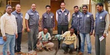 ಬೃಹತ್ ಗಾತ್ರದ ಎರಡು ತಲೆ ಹಾವಿನ ಅಕ್ರಮ ಸಾಗಾಟ: ಇಬ್ಬರ ಬಂಧನ