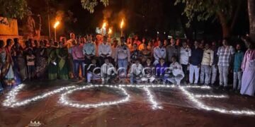 ವಿಧಾನಸಭಾ ಚುನಾವಣೆ ಹಿನ್ನೆಲೆ ಪಂಜಿನ ಮೆರವಣಿಗೆ ನಡೆಸಿ ಜಾಗೃತಿ ಅಭಿಯಾನ