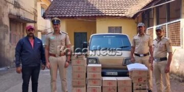 ಹೊಸನಗರ: ವಾಹನ ಸಹಿತ ಭಾರಿ ಪ್ರಮಾಣದ ಅಕ್ರಮ ಮದ್ಯ ವಶಕ್ಕೆ ಆರೋಪಿ ಪರಾರಿ