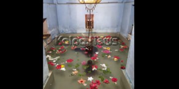 ಸೊರಬ: ಶ್ರೀ ಚಂದ್ರಮೌಳೇಶ್ವರ ದೇಗುಲದಲ್ಲಿ ವರುಣನ ಕೃಪೆಗಾಗಿ ಪ್ರಾರ್ಥಿಸಿ ಪರ್ಜನ್ಯ ಜಪ