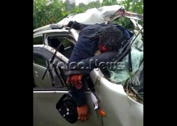 ಬಸ್-ಕಾರು ಮುಖಾಮುಖಿ ಡಿಕ್ಕಿ: ಮೂವರಿಗೆ ಗಂಭೀರ ಗಾಯ