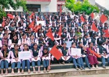 ರಾಷ್ಟ್ರೀಯ ಶಿಕ್ಷಣ ನೀತಿ ರದ್ಧತಿಗೆ ಮುಂದಾಗಿರುವುದು ಖಂಡನೀಯ: ಎಬಿವಿಪಿ ಪ್ರತಿಭಟನೆ