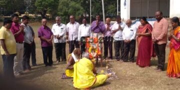 ವಿಐಎಸ್‌ಎಲ್ ಶತಮಾನೋತ್ಸವ ಕಾರ್ಯಕ್ರಮದ ಬೃಹತ್ ವೇದಿಕ ನಿರ್ಮಾಣಕ್ಕೆ ಚಾಲನೆ