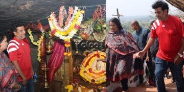 ಸೊರಬ | ಚಂದ್ರಗುತ್ತಿ ದೇವಾಲಯಕ್ಕೆ ನಟ ಶಿವರಾಜಕುಮಾರ್ ದಂಪತಿ