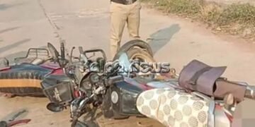 ಎರಡು ಬೈಕ್‌ಗಳ ನಡುವೆ ಡಿಕ್ಕಿ: ಸವಾರರಿಗೆ ಗಾಯ | ಆಸ್ಪತ್ರೆಗೆ ದಾಖಲು