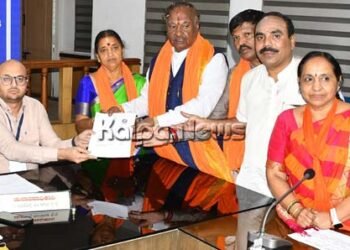 ಲೋಕಾ ಚುನಾವಣೆ | ಈಶ್ವರಪ್ಪ ಅಧಿಕೃತವಾಗಿ ರಣರಂಗಕ್ಕೆ | ಮಾಜಿ ಡಿಸಿಎಂ ನಾಮಪತ್ರ ಸಲ್ಲಿಕೆ