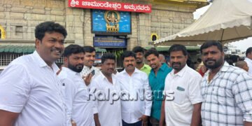 ಮೈಸೂರು | ನಾಡದೇವತೆ ಚಾಮುಂಡೇಶ್ವರಿಯ ಅರ್ಶೀವಾದ ಪಡೆದ ಸಂಸದ ರಾಘವೇಂದ್ರ