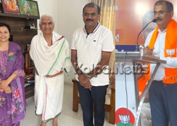 ಮಂಗಳೂರು | `ವಿಜಯಿಭವ’ ಎಂದು ಡಾ.ಸರ್ಜಿಗೆ ಅರ್ಶೀವದಿಸಿದ ಕಲ್ಲಡ್ಕ ಪ್ರಭಾಕರ್ ಭಟ್