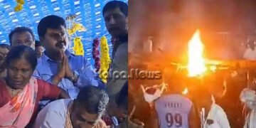 ಹಾವೇರಿ ಅಪಘಾತ | ರಾತ್ರಿ ಮೃತ 9 ಮಂದಿ ಅಂತ್ಯಸಂಸ್ಕಾರ | ಅಂತಿಮ ದರ್ಶನ ಪಡೆದ ಸಂಸದರು
