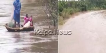 ಭದ್ರಾ ನದಿ ಅಬ್ಬರ | ಜಲಾವೃತಗೊಂಡ ಬಾಳೆಹೊನ್ನೂರು ಪಟ್ಟಣ