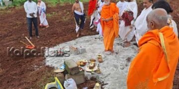 ಶ್ರೀವ್ಯಾಸರಾಜ ವಿದ್ಯಾಪೀಠ ನಿರ್ಮಾಣಕ್ಕೆ ಶ್ರೀ ವಿದ್ಯಾಶ್ರೀಶ ಸ್ವಾಮೀಜಿ ಭೂಮಿಪೂಜೆ