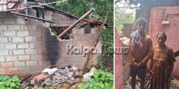 ತೀರ್ಥಹಳ್ಳಿ | ಭಾರೀ ಮಳೆ | ಕುಸಿದು ಬಿದ್ದ ಯಕ್ಷಗಾನ ಕಲಾವಿದನ ಮನೆ