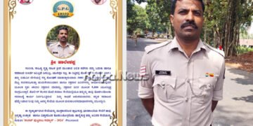 ಭದ್ರಾವತಿ | ಹಸಿರು ಸೇನಾನಿ, ರಕ್ತದಾನಿ, ಸಾಮಾಜಿಕ ಕಳಕಳಿಯ ಪೊಲೀಸ್ ಹಾಲೇಶಪ್ಪಗೆ ಒಲಿದ ಪ್ರತಿಷ್ಠಿತ ಪ್ರಶಸ್ತಿ