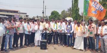 ಸೊರಬ | ಮುಸ್ಲಿಂ ಮೀಸಲಿಗೆ ಸಂವಿಧಾನ ಬದಲಾವಣೆ ಹೇಳಿಕೆ | ಡಿಸಿಎಂ ಡಿಕೆಶಿ ವಿರುದ್ಧ ಬಿಜೆಪಿ ಪ್ರತಿಭಟನೆ