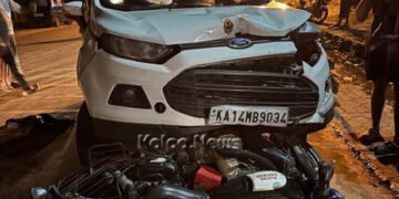 ತೀರ್ಥಹಳ್ಳಿ | ಕಾರು ಹಾಗೂ ಬೈಕ್ ನಡುವೆ ಅಪಘಾತ | ಚಾಲಕನಿಗೆ ಗಂಭೀರ ಗಾಯ