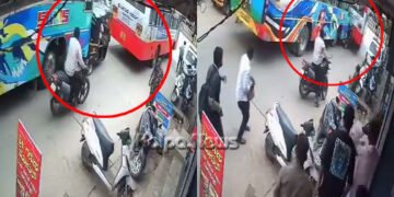 ಚಿತ್ರದುರ್ಗ | ಎರಡು ಬಸ್’ಗಳ ನಡುವೆ ಸಿಲುಕಿದ ಆಟೋ ಅಪ್ಪಚ್ಚಿ | ಐವರಿಗೆ ಗಂಭೀರ ಗಾಯ