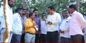 ಶಿಕಾರಿಪುರ | ಅಕ್ರಮ ಮರ ಕಡಿತಲೆ | ಬಿಜೆಪಿ ರಾಜ್ಯಾಧ್ಯಕ್ಷ ವಿಜಯೇಂದ್ರ ಪರಿಶೀಲನೆ