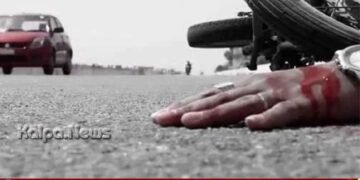 ಶಾಲಾ ಬಸ್-ಬೈಕ್ ನಡುವೆ ಅಪಘಾತ | ಸವಾರ ದಾರುಣ ಸಾವು