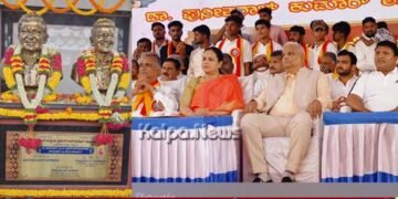 ಭದ್ರಾವತಿಯಲ್ಲಿ ಡಾ.ರಾಜಕುಮಾರ್, ಪುನೀತ್ ಕಂಚಿನ ಪ್ರತಿಮೆ ಅನಾವರಣ | ಅಶ್ವಿನಿ ಪುನೀತ್ ಭಾಗಿ