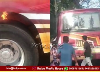 ಸಾಗರ | ಚಲಿಸುತ್ತಿದ್ದ ಬಸ್’ನಲ್ಲಿ ಬೆಂಕಿ | ಸ್ಥಳೀಯರ ಸಮಯಪ್ರಜ್ಞೆಯಿಂದ ತಪ್ಪಿದ ಅನಾಹುತ