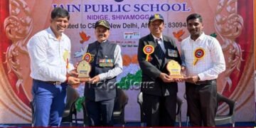 ಶಿವಮೊಗ್ಗ | ದೇಶಭಕ್ತಿಯನ್ನು ಸಾರಿದ ಜೈನ್ ಪಬ್ಲಿಕ್ ಶಾಲೆ
