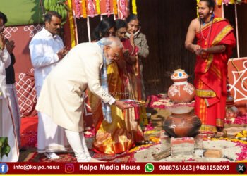 ಕೇಂದ್ರ ಸಚಿವ ತಿರು ಎಲ್. ಮುರುಗನ್ ನಿವಾಸದಲ್ಲಿ ನಡೆದ ಪೊಂಗಲ್ ಆಚರಣೆಯಲ್ಲಿ ಪ್ರಧಾನಿ ಮೋದಿ ನರೇಂದ್ರ ಭಾಗಿ