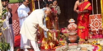 ಕೇಂದ್ರ ಸಚಿವ ತಿರು ಎಲ್. ಮುರುಗನ್ ನಿವಾಸದಲ್ಲಿ ನಡೆದ ಪೊಂಗಲ್ ಆಚರಣೆಯಲ್ಲಿ ಪ್ರಧಾನಿ ಮೋದಿ ನರೇಂದ್ರ ಭಾಗಿ