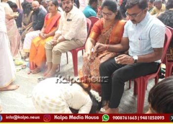 ಶಿವಮೊಗ್ಗ | ಜೈನ್ ಪಬ್ಲಿಕ್ ಶಾಲೆಯಲ್ಲಿ ಸಾಂಪ್ರದಾಯಿಕ ಗುರುವಂದನೆ, ಸರಸ್ವತಿ ಪೂಜೆ ಸಂಪನ್ನ