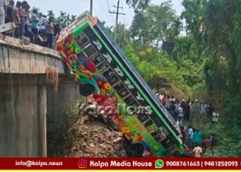 ಭದ್ರಾವತಿ | ಸೇತುವೆ ಮೇಲಿಂದ ಹಳ್ಳಕ್ಕೆ ಹಾರಿ ಬಿದ್ದ ಬಸ್ | ಹಲವರು ಗಂಭೀರ | ಹೇಗಾಯ್ತು ಘಟನೆ?