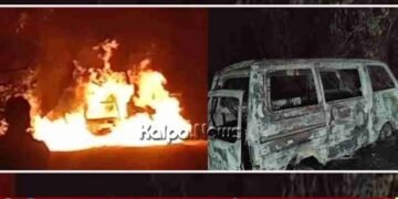 ಒಮಿನಿ ಕಾರಿನಲ್ಲಿ ಅಕಸ್ಮಿಕ ಬೆಂಕಿ | ತಪ್ಪಿದ ಭಾರೀ ಅನಾಹುತ