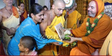 ಮೂರು ಮಕ್ಕಳನ್ನು ಹೆತ್ತವರಿಗೆ ಶ್ರೀರಾಮಚಂದ್ರಾಪುರ ಮಠದಿಂದ ಸನ್ಮಾನ