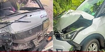 ಕಾರುಗಳ ನಡುವೆ ಮುಖಾಮುಖಿ ಡಿಕ್ಕಿ: ಏಳು ಮಂದಿಗೆ ಗಾಯ