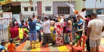 ಚಾಮರಾಜನಗರ | ಶಂಕರ ಪುರಶ್ರೀ ರಾಮ ಮಂದಿರದಲ್ಲಿ ಶ್ರೀ ಹನುಮಂತೋತ್ಸವ, ಓಕುಳಿ ಕಾರ್ಯಕ್ರಮ