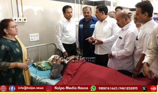 ಶಿಕಾರಿಪುರದಲ್ಲಿ ಬಸ್ ಪಲ್ಟಿ | ಗಾಯಾಳುಗಳಿಗೆ ವಿಜಯೇಂದ್ರ ಸಾಂತ್ವಾನ