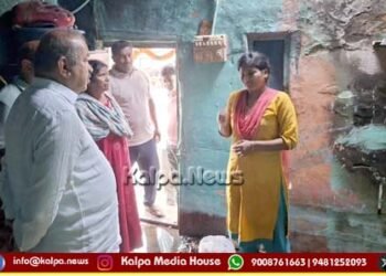 ಶಿವಮೊಗ್ಗ ಮಿಳಘಟ್ಟದಲ್ಲಿ ಮನೆಗೆ ಬೆಂಕಿ, ಶಾಸಕ ಚನ್ನಬಸಪ್ಪ ಭೇಟಿ