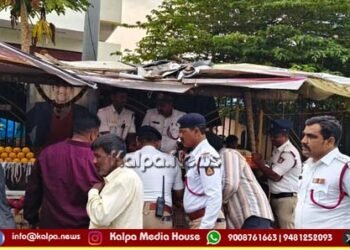 ಶಿವಮೊಗ್ಗ | ಬೆಳ್ಳಂಬೆಳ್ಳಗೆ ಜೆಸಿಬಿ ಘರ್ಜನೆ, ಫುಟ್‌ಪಾತ್‌ ಒತ್ತುವರಿ ತೆರವು