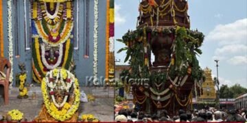 ಸೊರಬ | ಸಂಭ್ರಮದ ಶಿಖರಕ್ಕೆ ತಲುಪಿದ ಶ್ರೀ ರಂಗನಾಥ ಸ್ವಾಮಿ ಬ್ರಹ್ಮರಥೋತ್ಸವ | ನೂತನ ರಥದಲ್ಲಿ ಭವ್ಯ ಮೆರವಣಿಗೆ