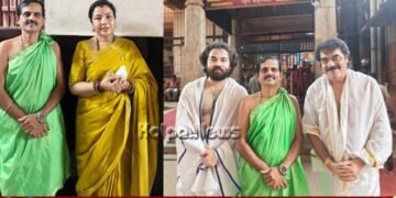ನಟಿ ತಾರಾ, ಹಿರಿಯ ನಟ ಶಶಿಕುಮಾರ್ ಕೃಷ್ಣ ಮಠಕ್ಕೆ ಭೇಟಿ