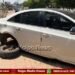 ರಸ್ತೆ ಬಿಟ್ಟು ಫುಟ್‌ಪಾತ್‌ಗೆ ನುಗ್ಗಿದ ಕಾರು | ಪಾದಚಾರಿ ಮಹಿಳೆಗೆ ಗಂಭೀರ ಗಾಯ