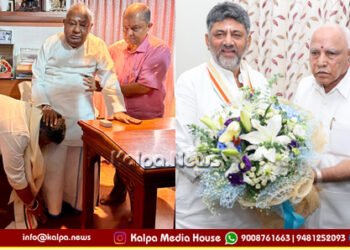 ದೇವೇಗೌಡರ ಕಾಲು ಮುಟ್ಟಿ ಆರ್ಶೀವಾದ ಪಡೆದ ಡಿ.ಕೆ. ಶಿವಕುಮಾರ್, ಯಡಿಯೂರಪ್ಪ ನಿವಾಸಕ್ಕೂ ಭೇಟಿ