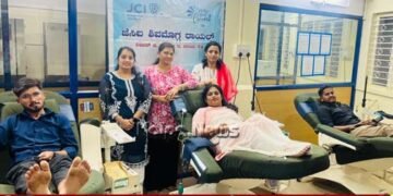 ಜೆಸಿಐ ಶಿವಮೊಗ್ಗ ರಾಯಲ್ಸ್ ಘಟಕದ ವತಿಯಿಂದ ರಕ್ತದಾನ ಶಿಬಿರ