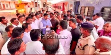 B Y Raghavendra Visited Talguppa Railway Station